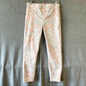 Spanx floral cropped leggings sz L large (J240)